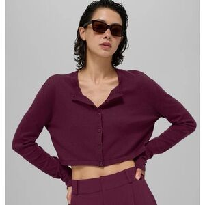 ALO Yoga Burgundy Supernatural Sweater Women's Cardigan